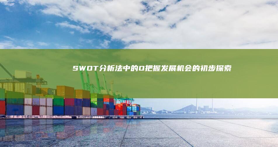 SWOT分析法中的O：把握发展机会的初步探索